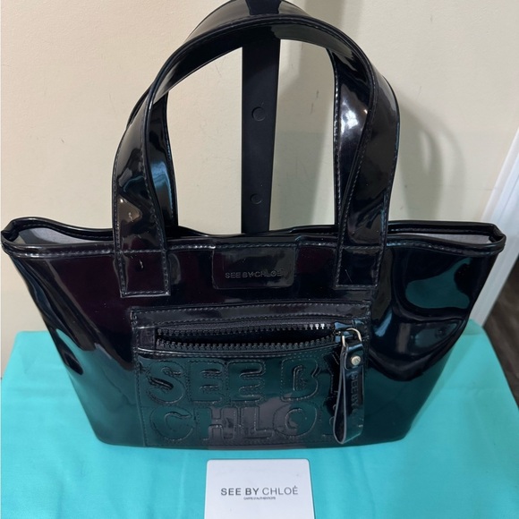 See By Chloe Glossy Black Tote - Picture 14 of 14